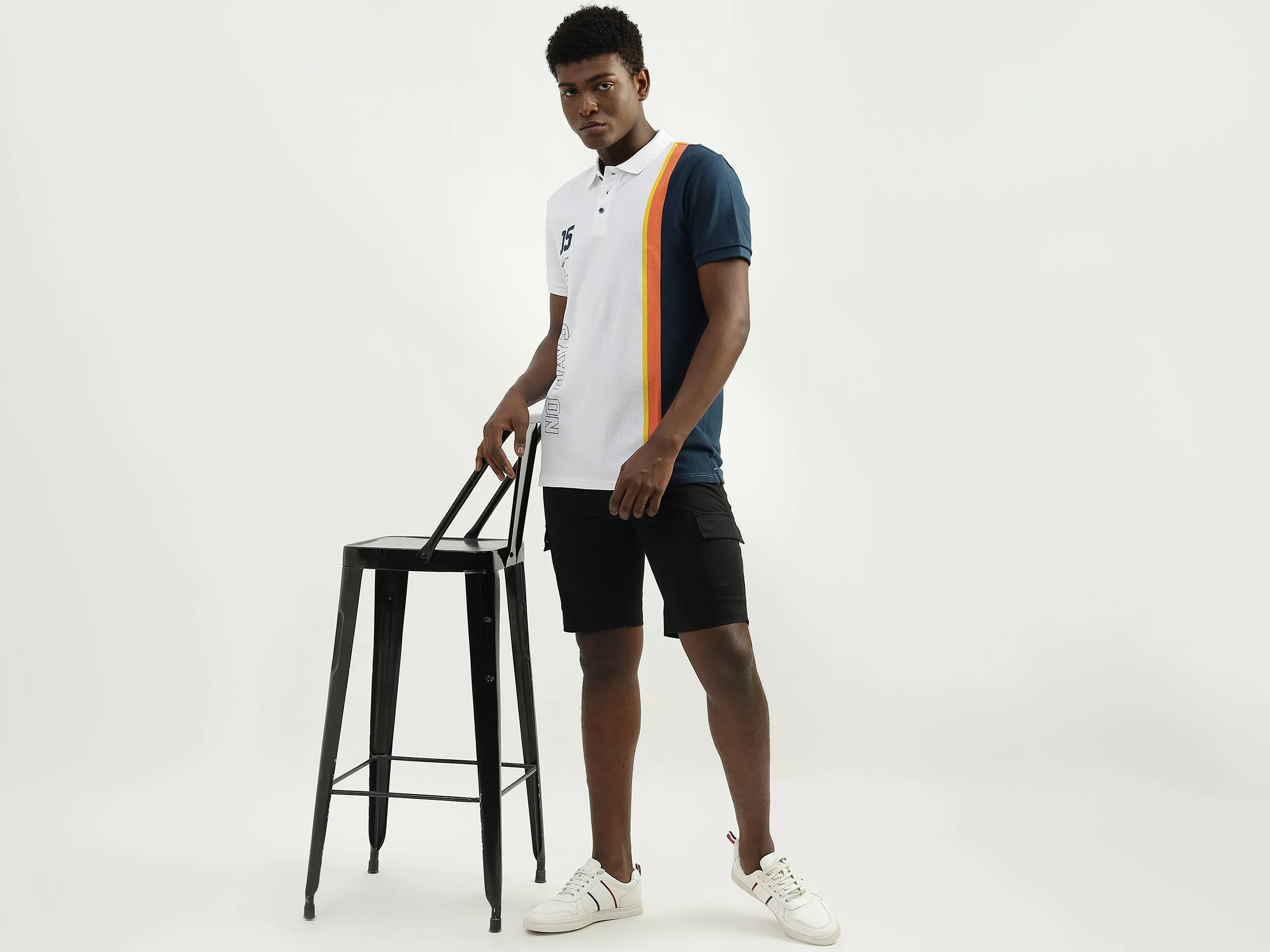 Cotton Printed Polo Collar Mens T-shirts