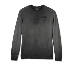 Cowboy Rider Thermal Henley - Harley Black