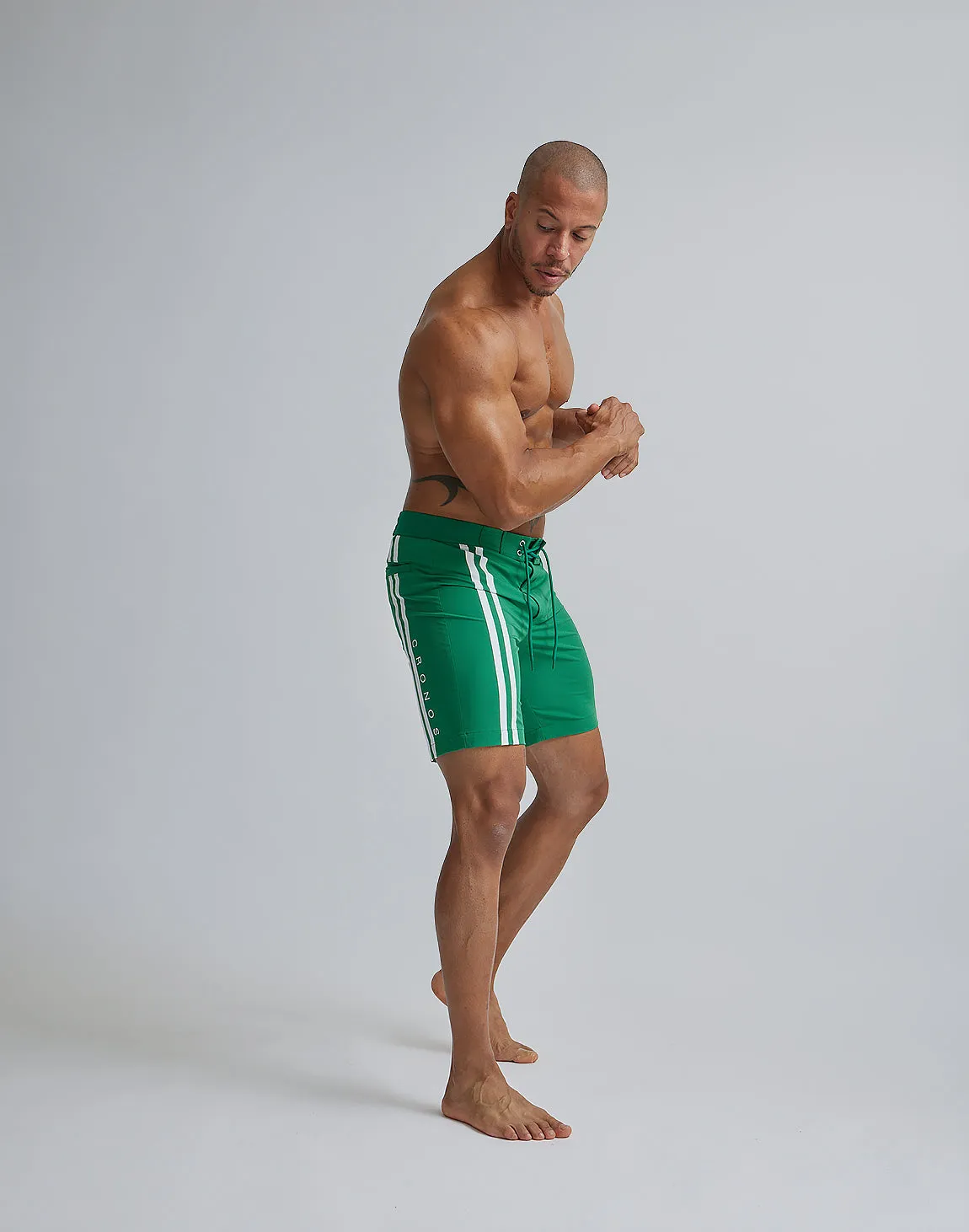 CRONOS 2LINE BOARD SHORTS【GREEN】