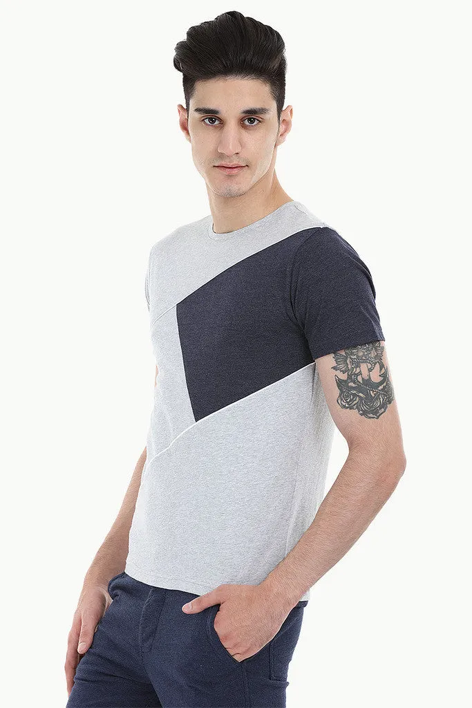Cross Block Slub Tee