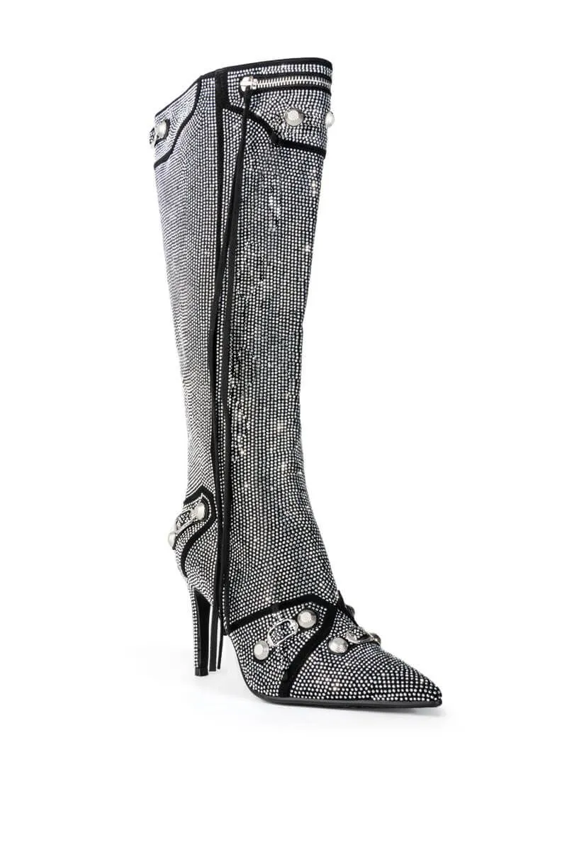Crystals Knee high fashion boots