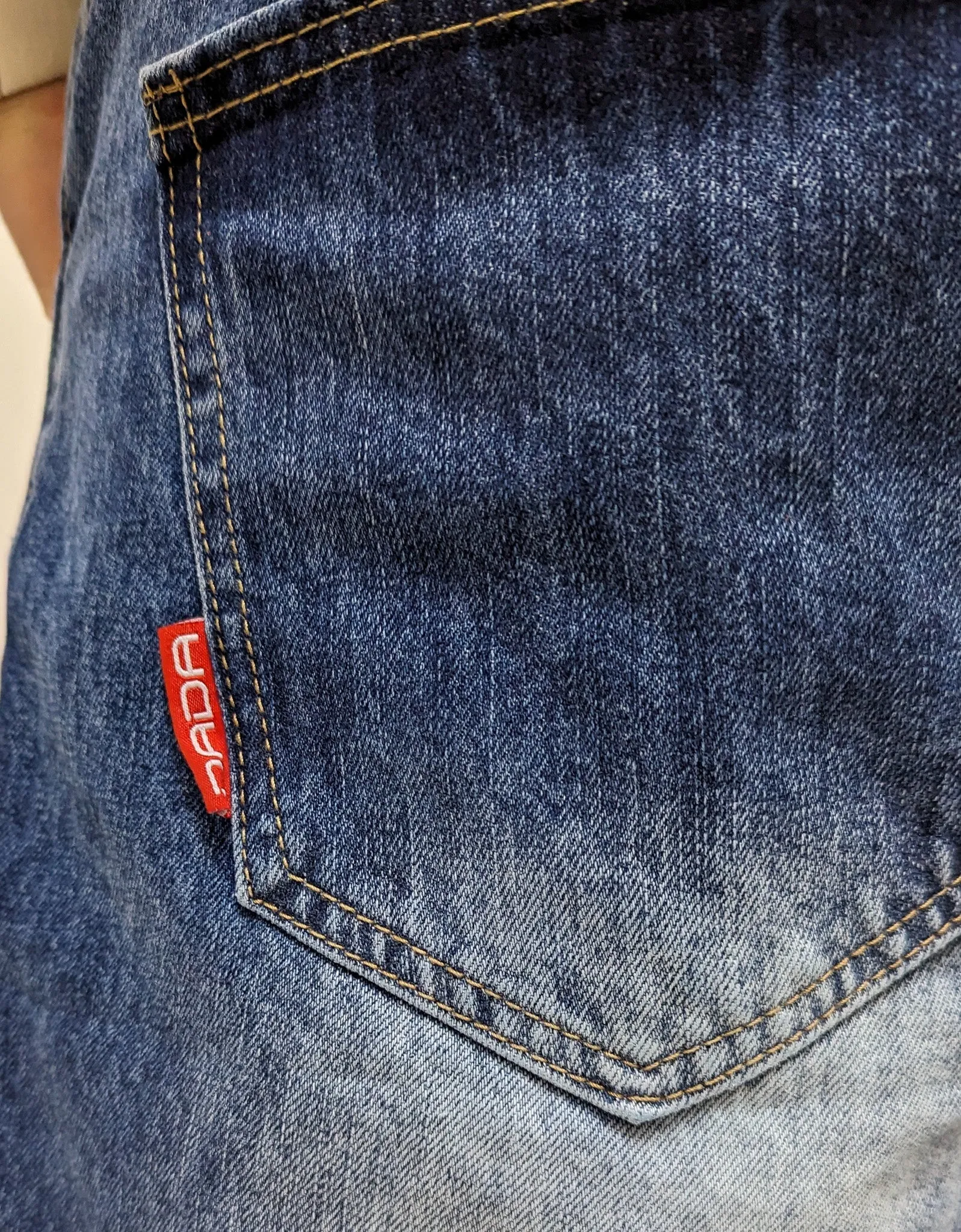 Dada Supreme Front Logo Jeans Shorts Intense Washed Blue