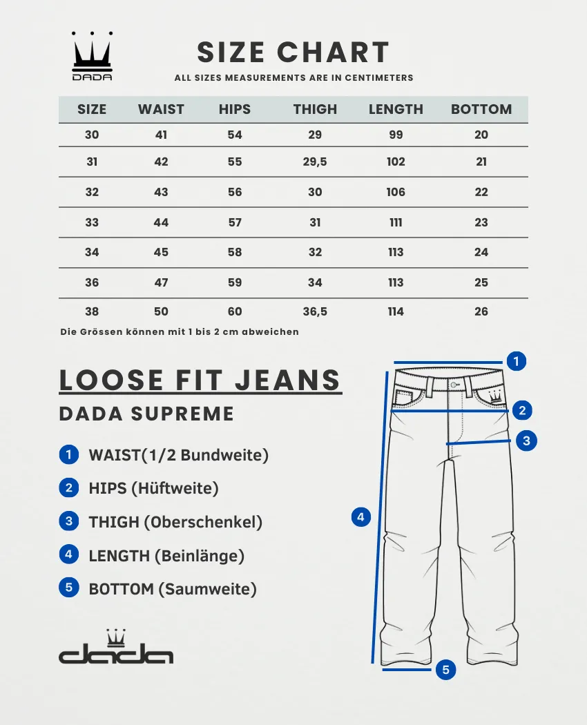 DADA Supreme Minimalist Loose Fit Jeans Light Blue