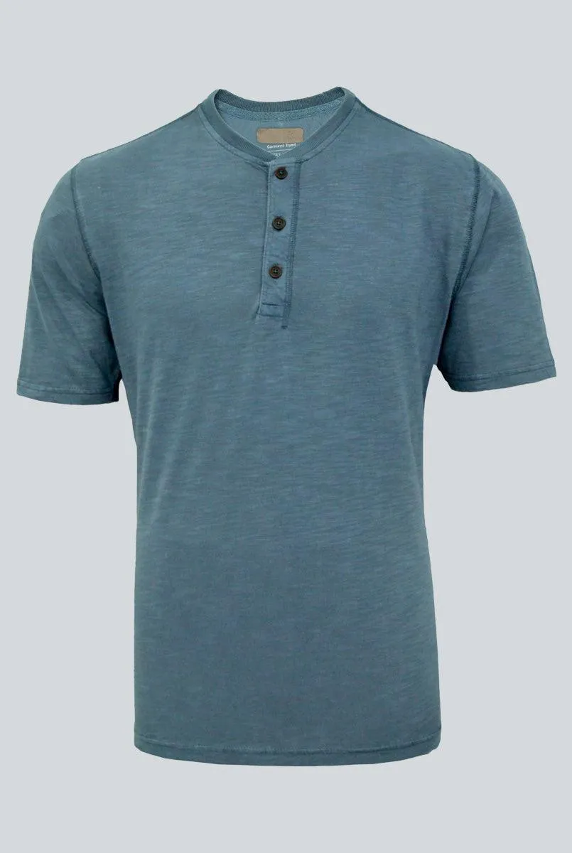 Dark Blue Henley T shirt for Men