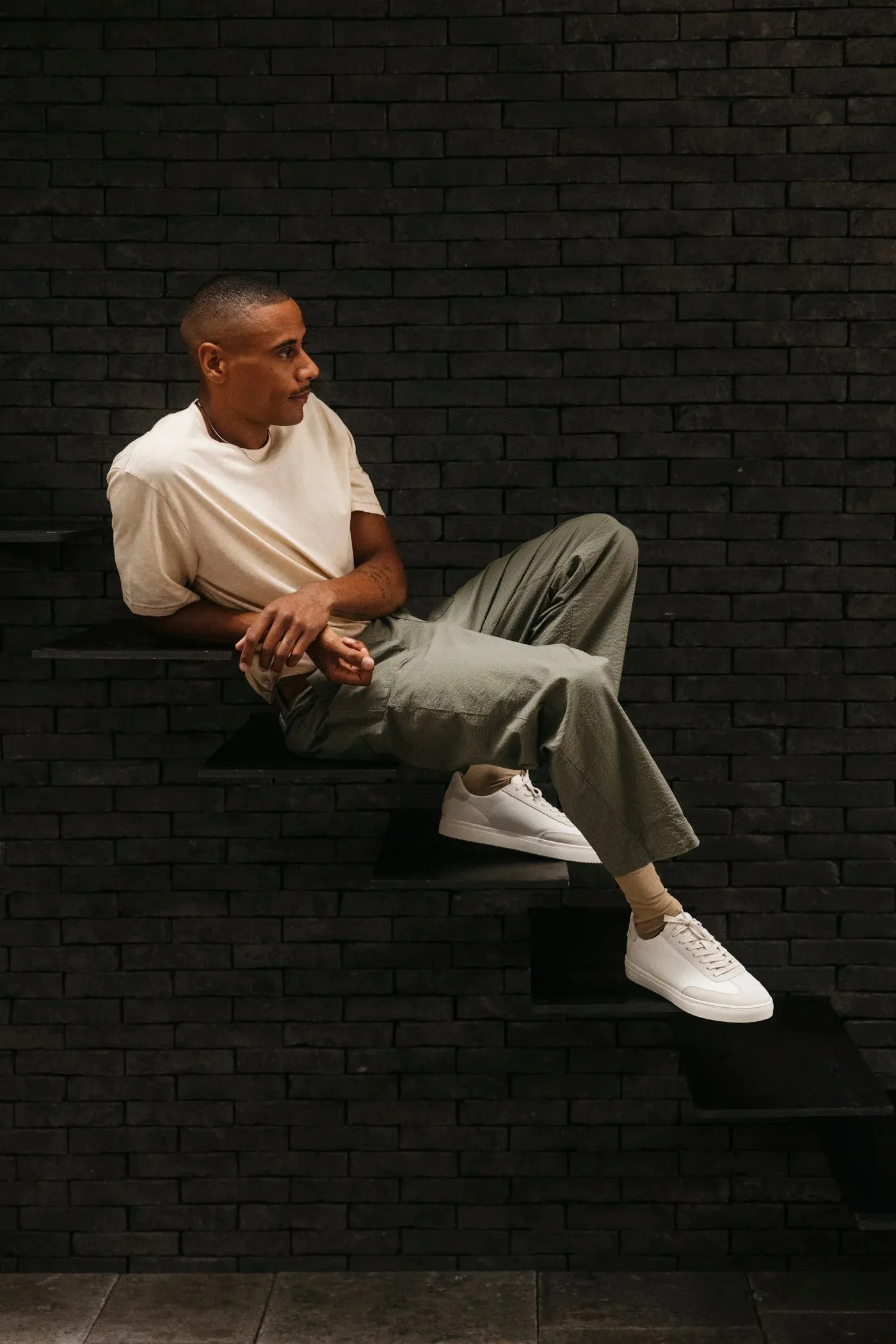 Deane Triple OffWhite Leather