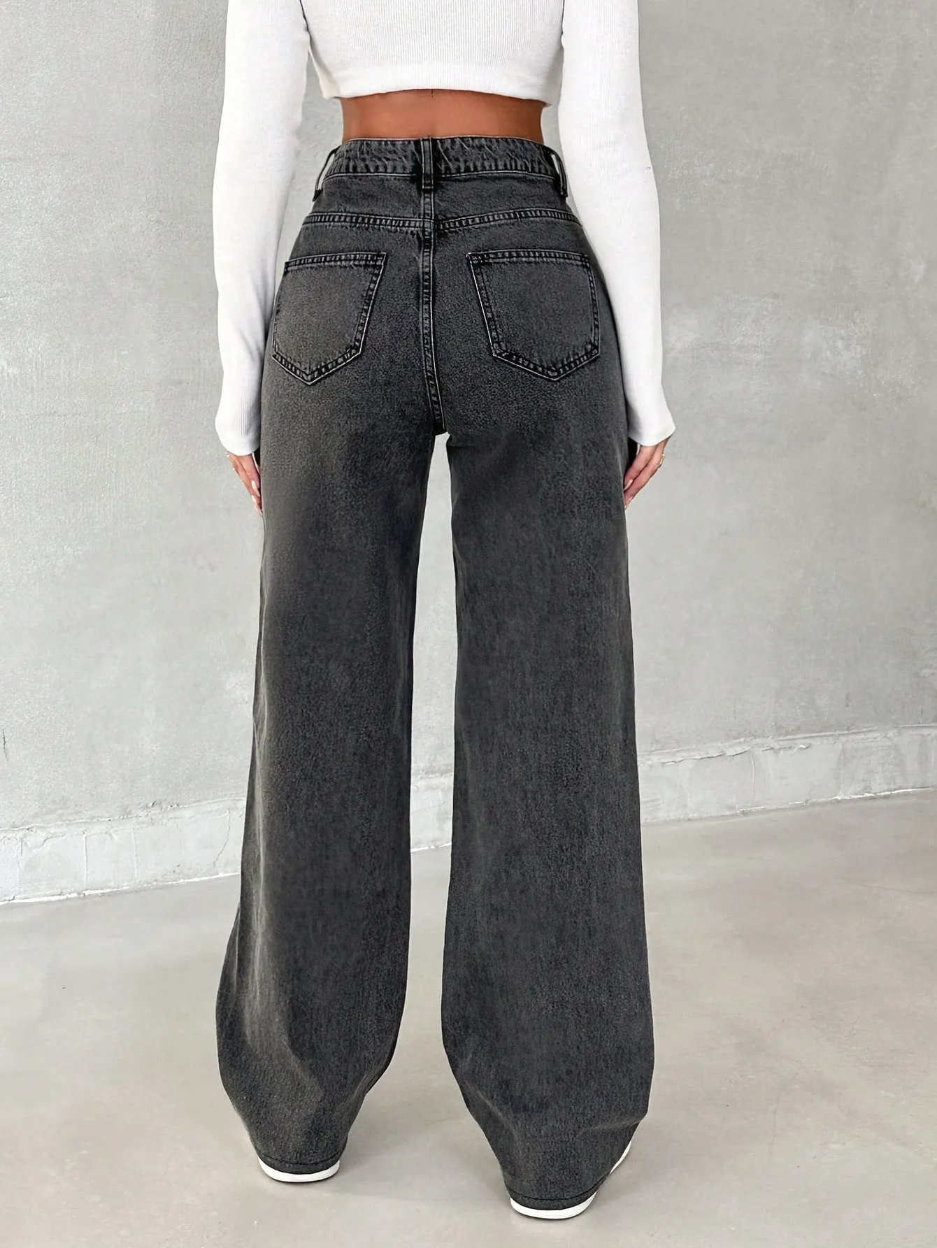 Dew Drop High-Waist Stretchable Denim