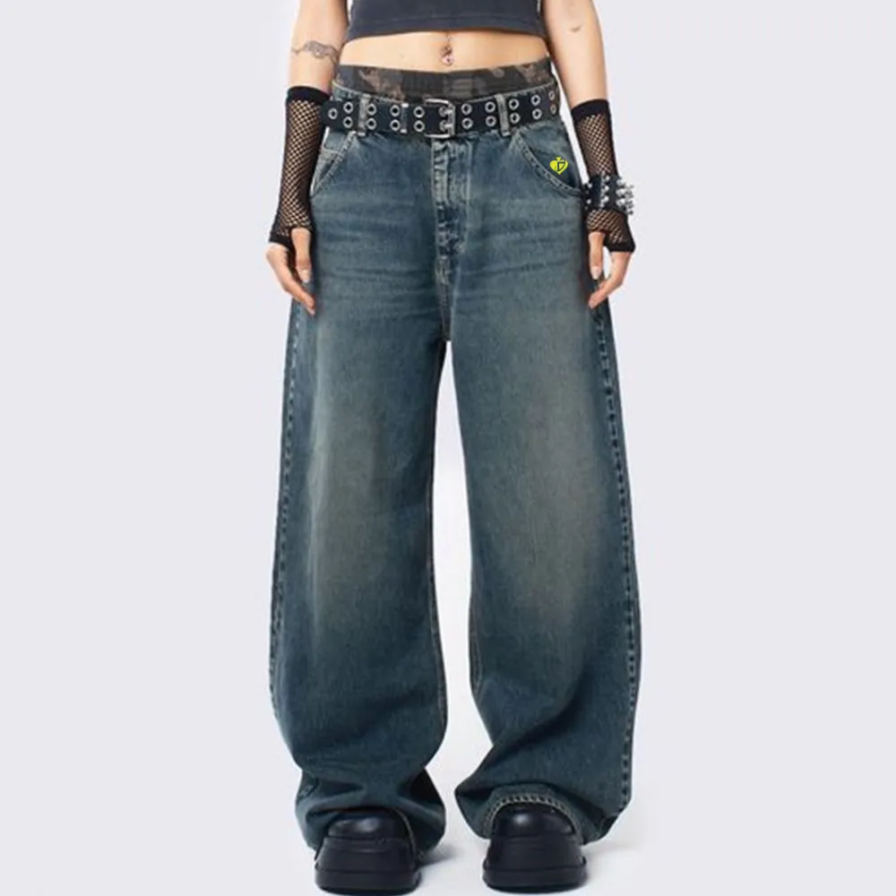 DF|Retro Clean-Fit Distressed Loose Jeans