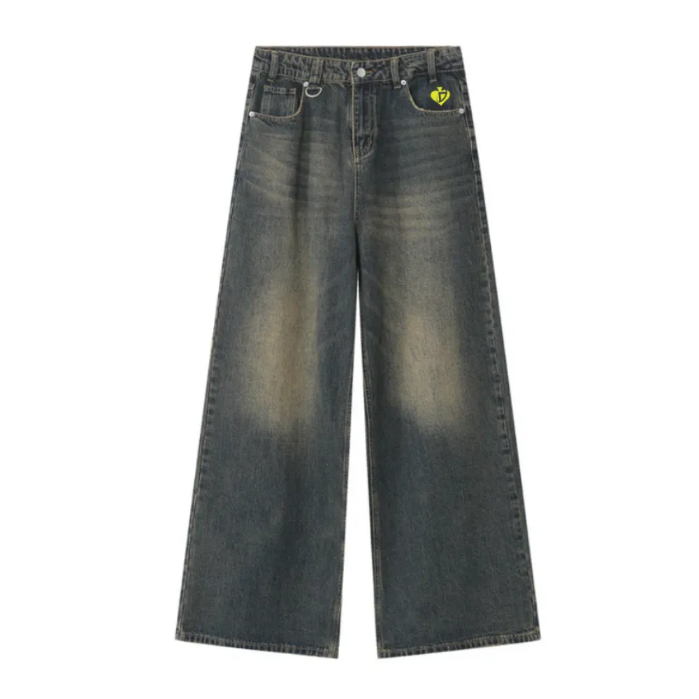 DF|Retro Clean-Fit Distressed Loose Jeans