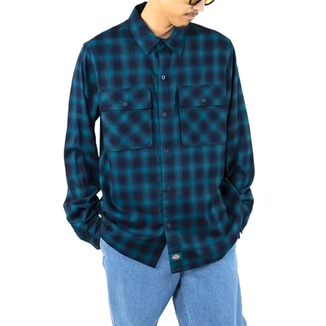 Dickies - Houston Plaid Flannel Shirt Dark Lincoln Green