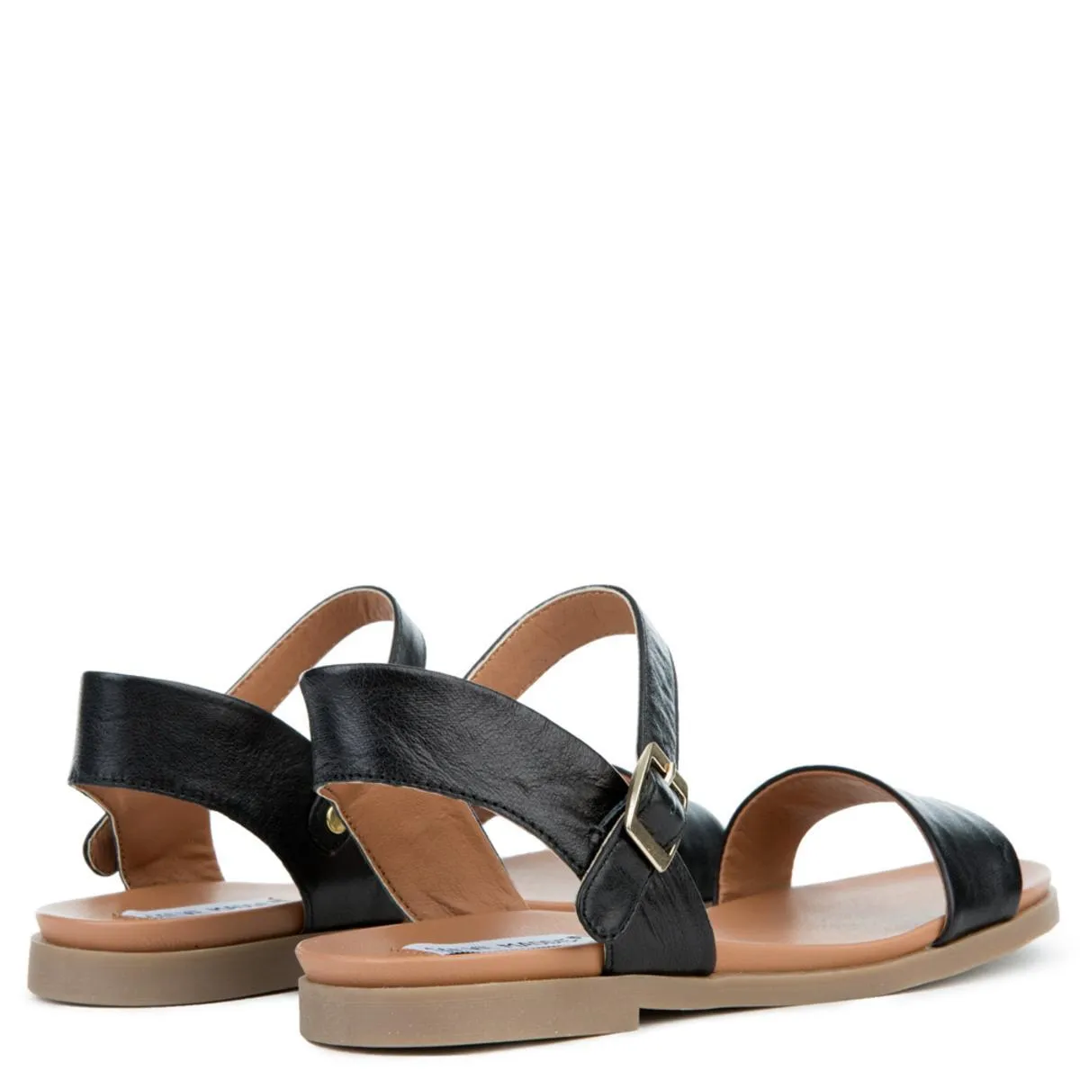 Dina Black Leather Sandals BLACK