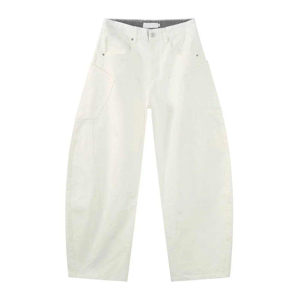 Distressed Loose Fit Floor-Length Jeans