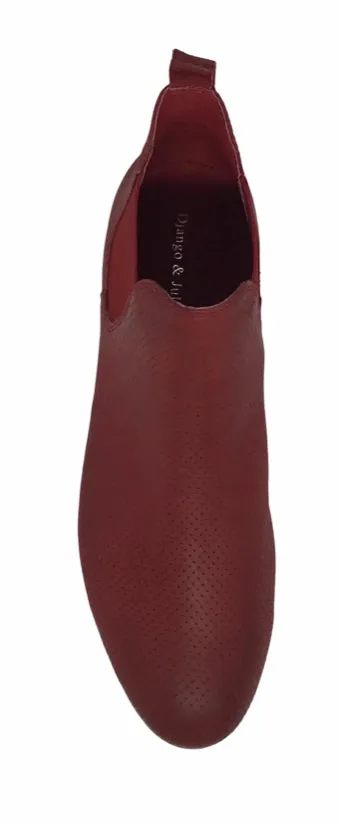 Django & Juliette Global Leather Ankle Boot ~ Black ~ Grey ~ Cognac ~ Red