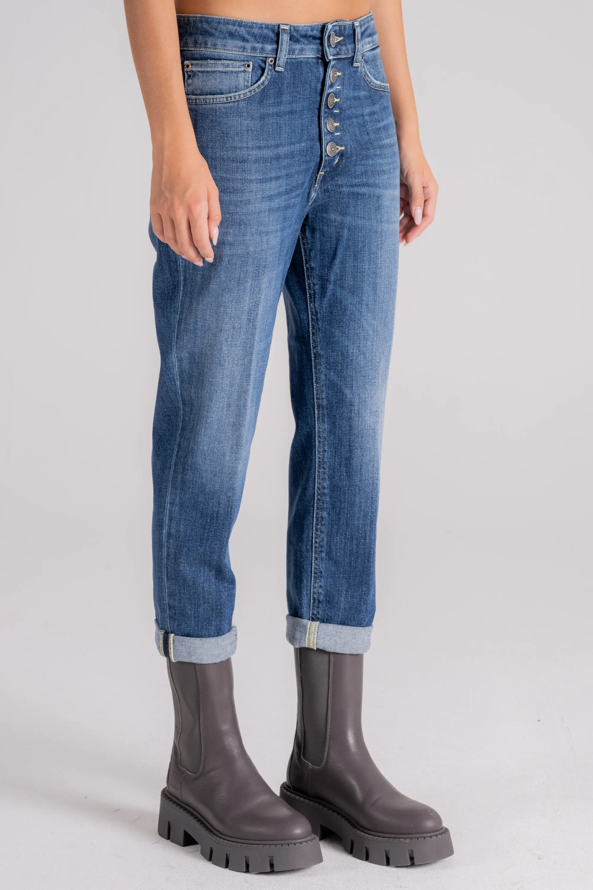 Dondup Jeans Koons Gioiello in Cotone/Elastan Blu
