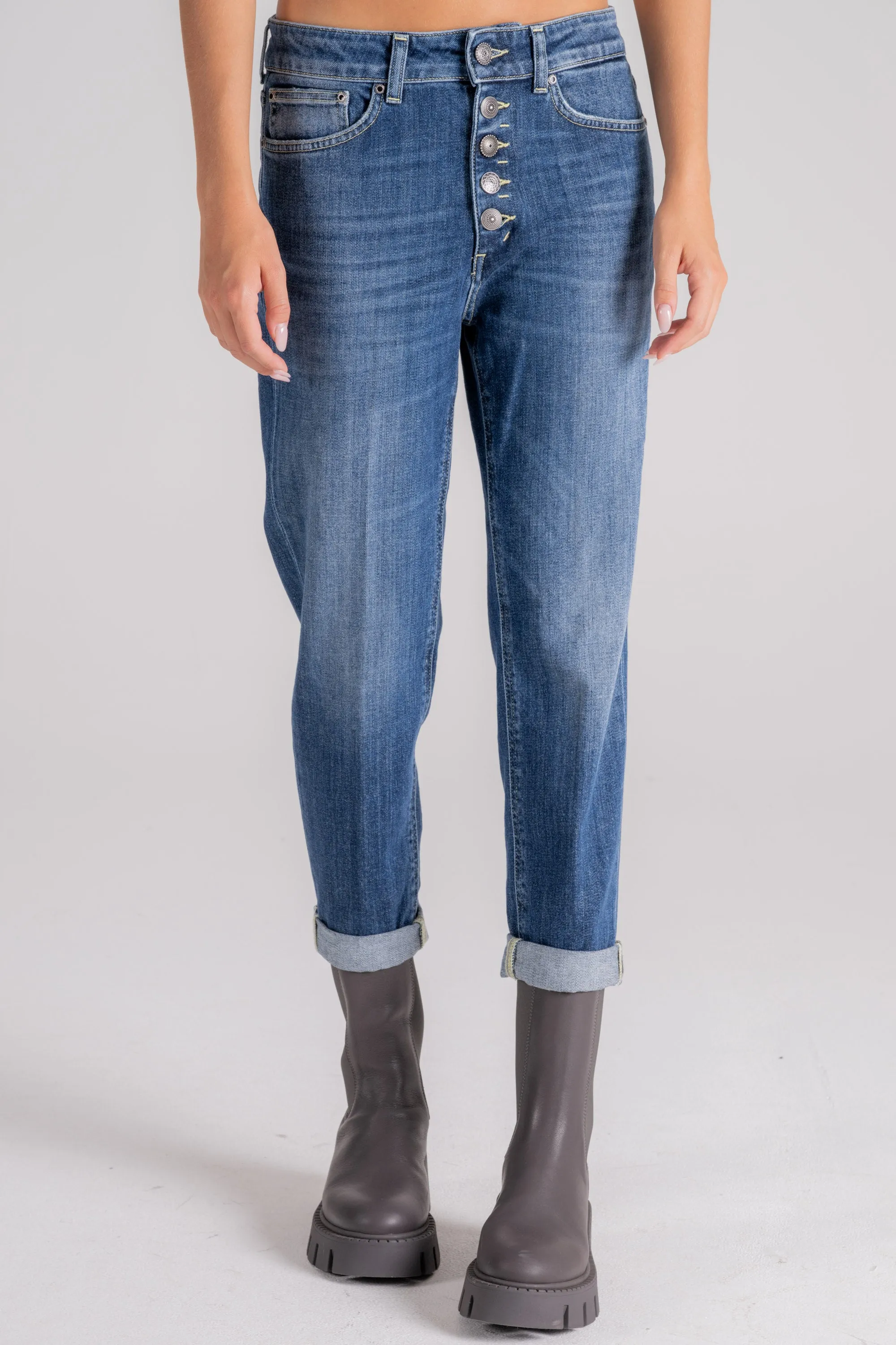 Dondup Jeans Koons Gioiello in Cotone/Elastan Blu