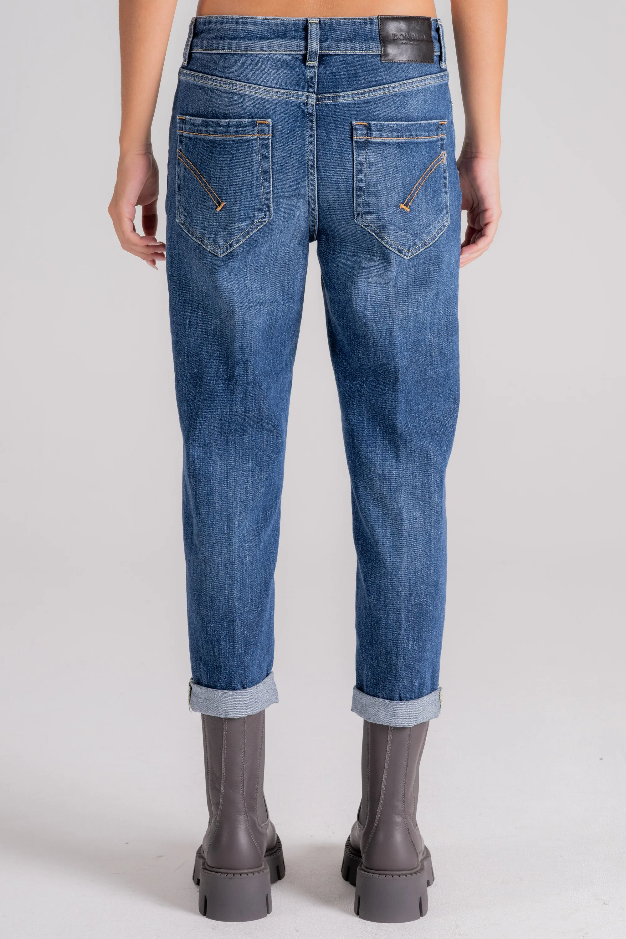 Dondup Jeans Koons Gioiello in Cotone/Elastan Blu