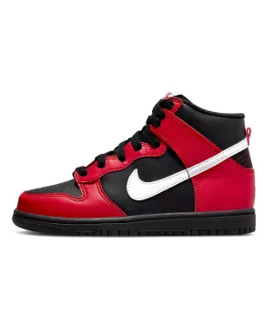 Dunk High (PS) Black  Red