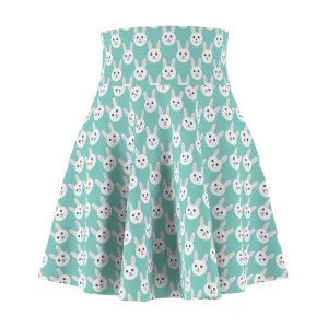 Easter Bunny Colorful Womens Flare Skater Skirt - Saiko Studio