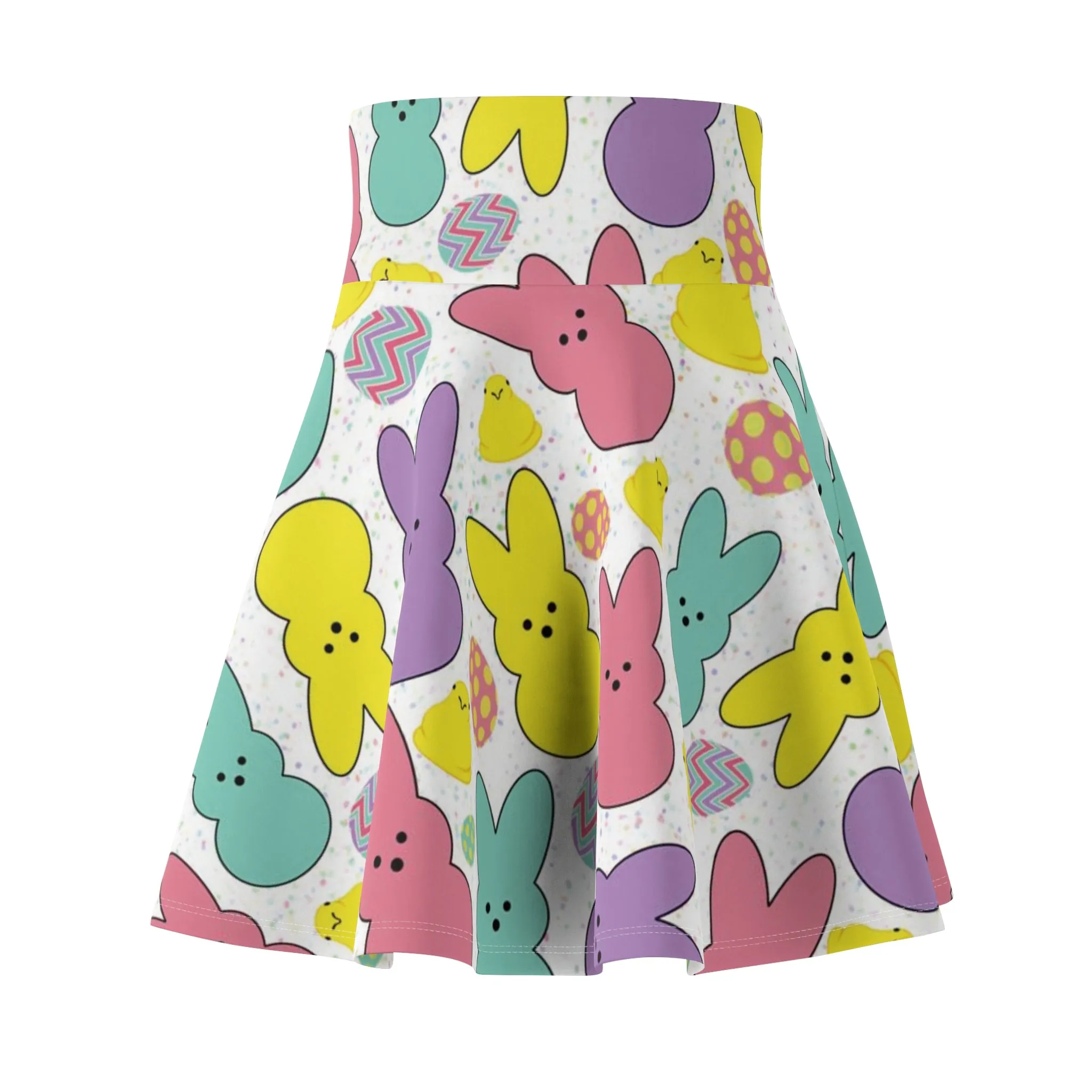 Easter Peeps Bunny Womens Skater Skirt - Saiko Studio