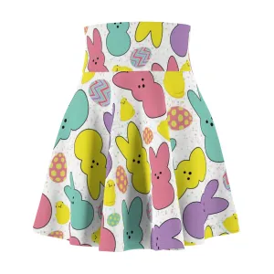 Easter Peeps Bunny Womens Skater Skirt - Saiko Studio