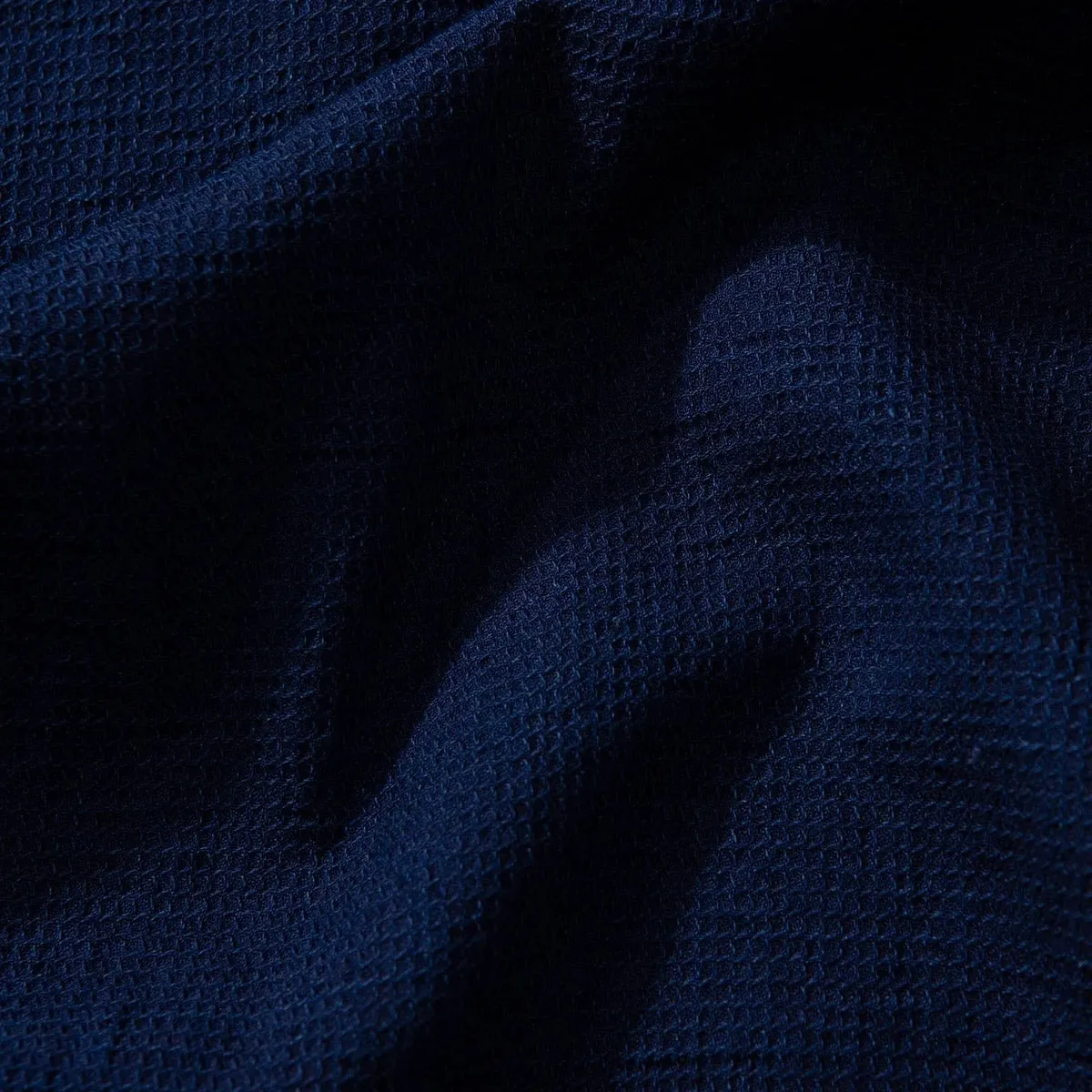 Edmmond Studios SS  Waffle Polo  Navy