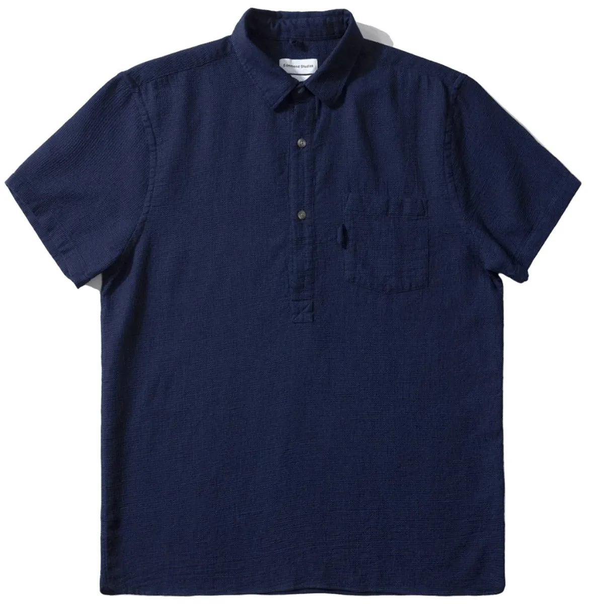Edmmond Studios SS  Waffle Polo  Navy
