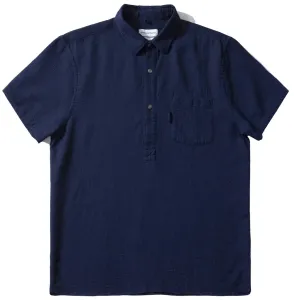Edmmond Studios SS  Waffle Polo  Navy