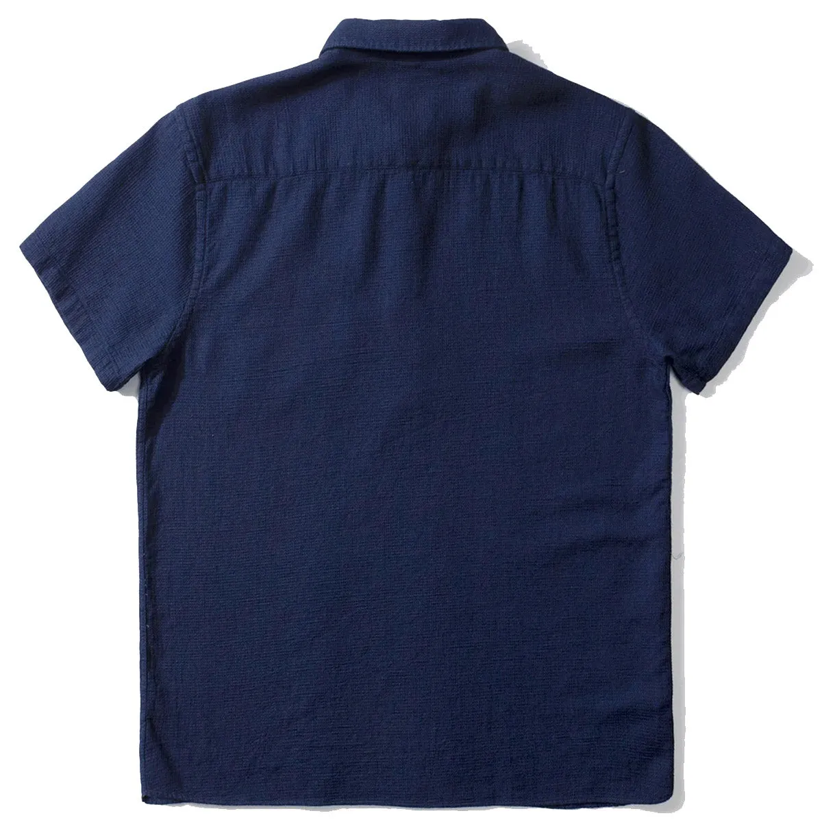 Edmmond Studios SS  Waffle Polo  Navy