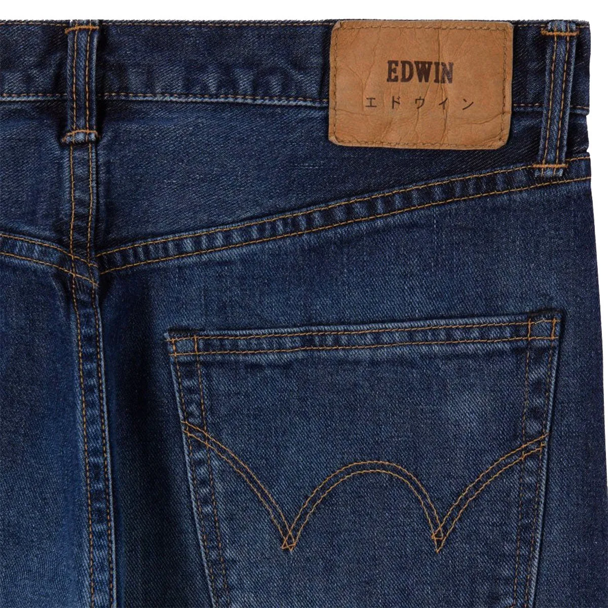 Edwin Regular Tapered Kaihara Stretch Denim Jean Blue Mid Dark Used