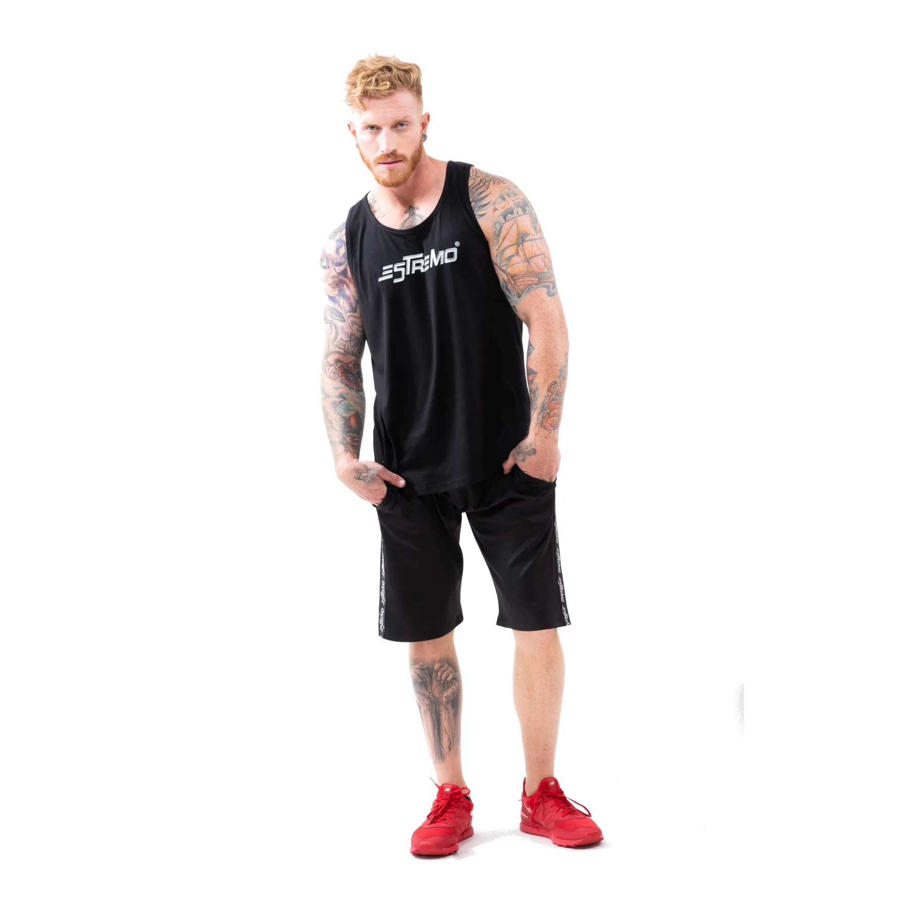 Estremo Fitness Flex-Knit Premium Shorts - Black