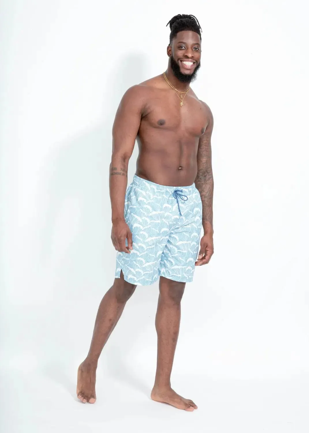 Faro Boardshorts - Ocean Waves Print