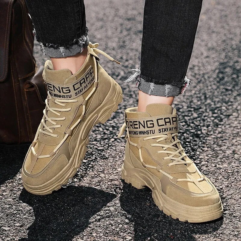 Fashion Men Boots Loafers Running Shoes