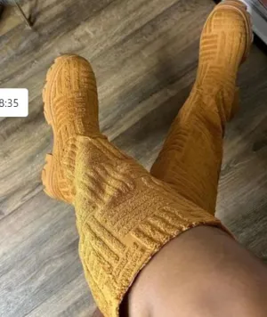 Fashion winter Knit Boots /Over Knee Girls