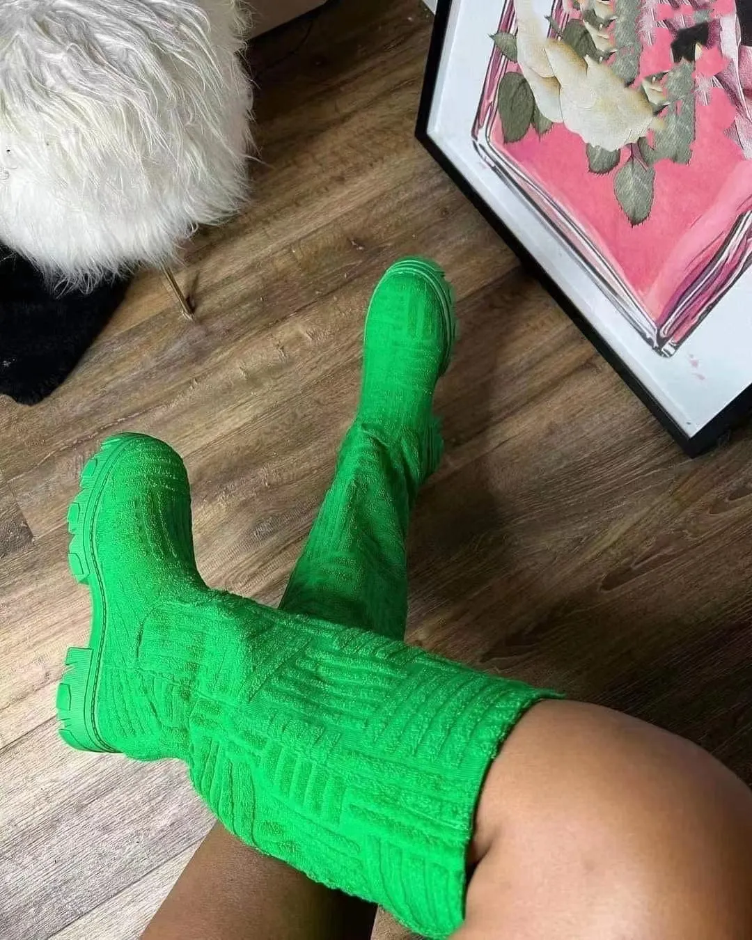Fashion winter Knit Boots /Over Knee Girls