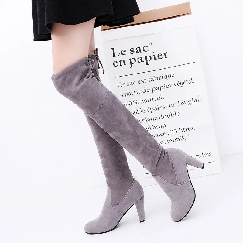 Faux Slim Boots Sexy Over The Knee Thigh High Boots