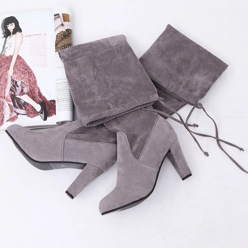 Faux Slim Boots Sexy Over The Knee Thigh High Boots