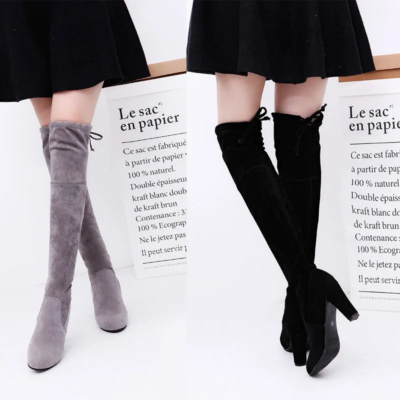 Faux Slim Boots Sexy Over The Knee Thigh High Boots