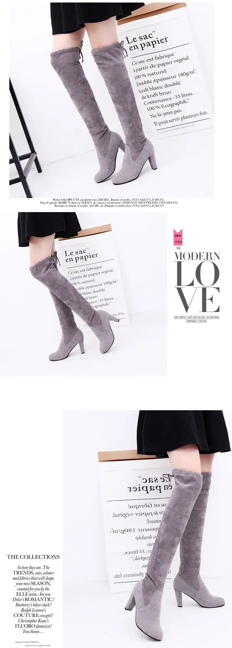 Faux Slim Boots Sexy Over The Knee Thigh High Boots