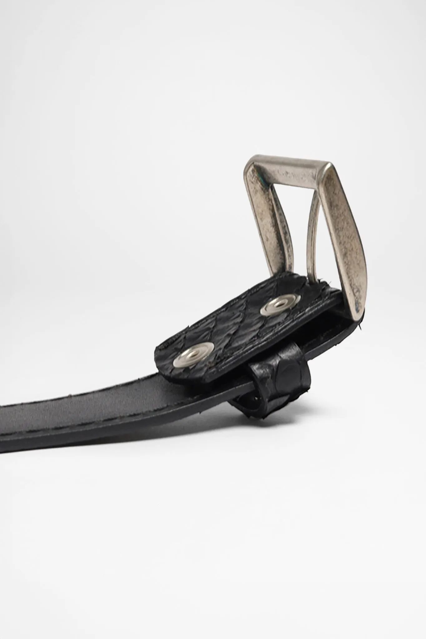 FG5855 Schwarz Ledergürtel - Piton Mate