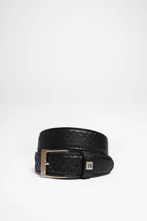 FG5855 Schwarz Ledergürtel - Piton Mate