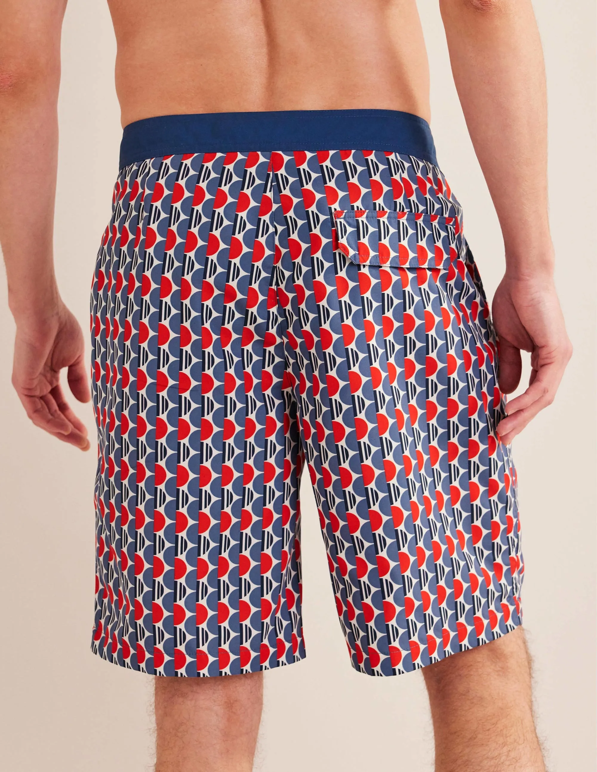 Fixed Waist Board Short-Red Alert Split Circles