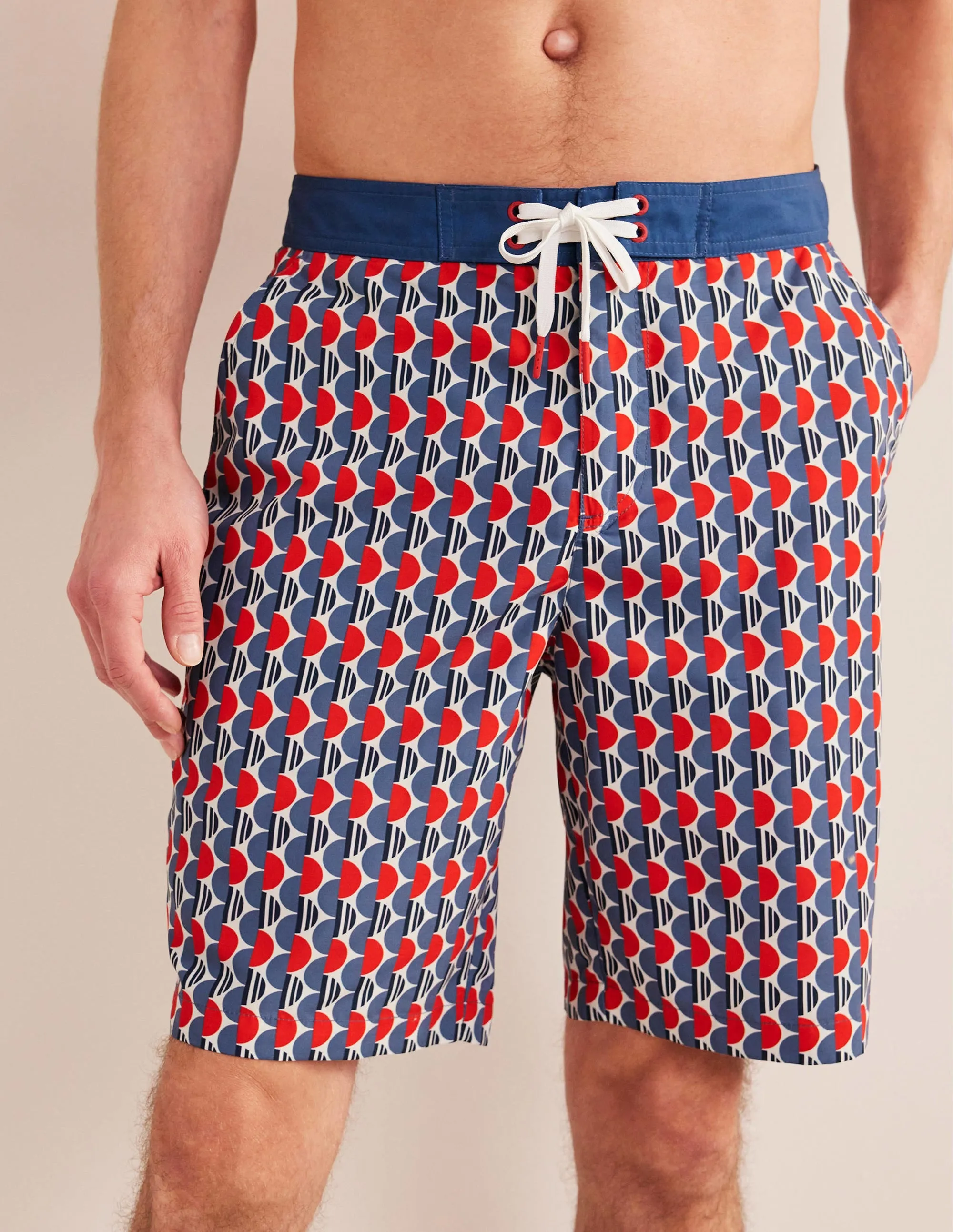 Fixed Waist Board Short-Red Alert Split Circles