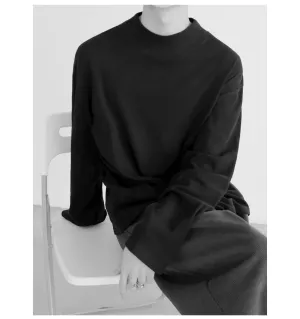 Flannel Half-High Collar Pullover