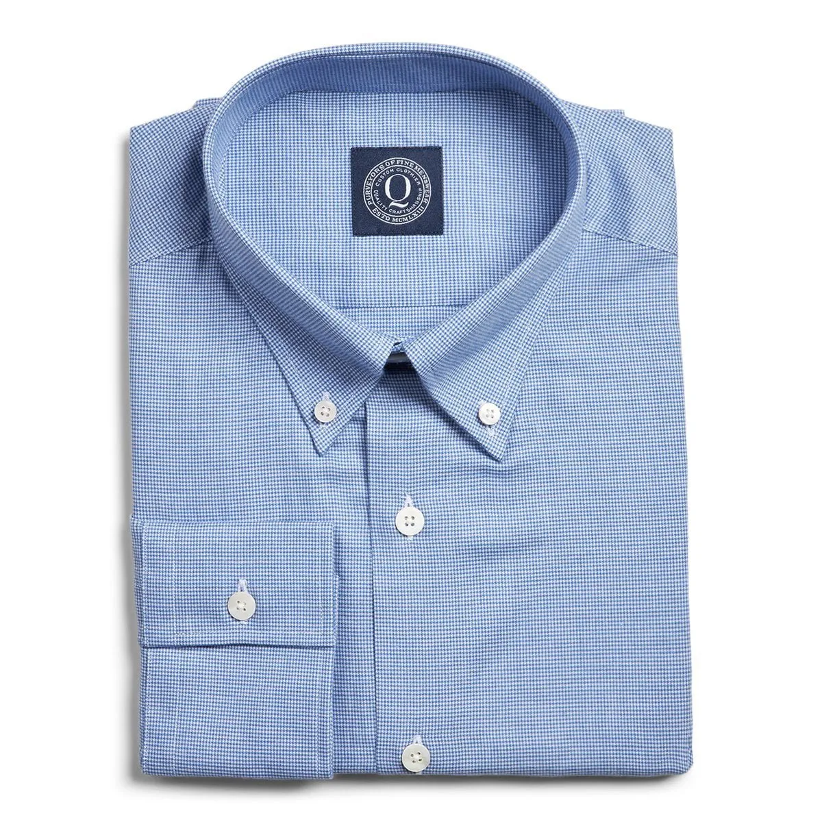 Flannel Houndstooth - Blue