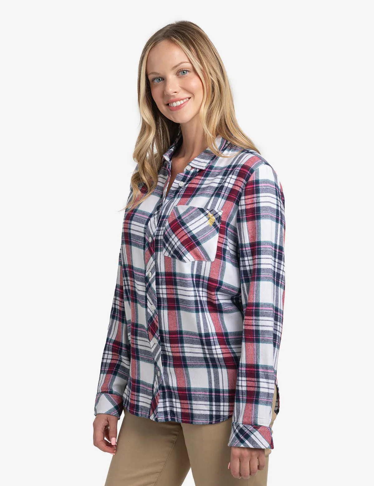 FLANNEL PLAID LONG SLEEVE SHIRT