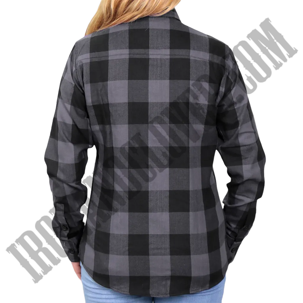 Flannel Shirt in Black & Gray