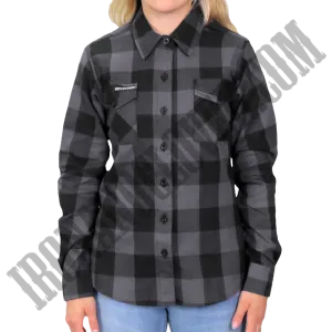 Flannel Shirt in Black & Gray