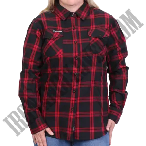 Flannel Shirt in Black & Red
