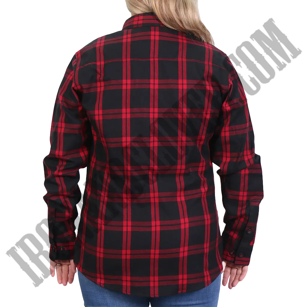 Flannel Shirt in Black & Red
