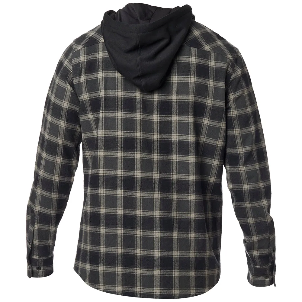 FOX AVALON HOODED FLANNEL [BLACK]