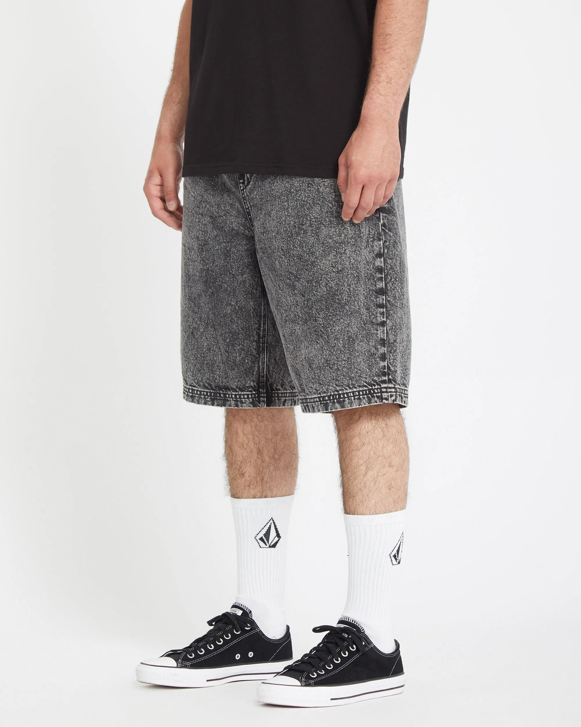 Freazy Loose Elasticated Waist 22" Short - LIGHT ACID BLACK